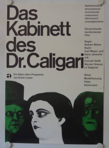 The Cabinet of Dr. Caligari re-release german movie poster